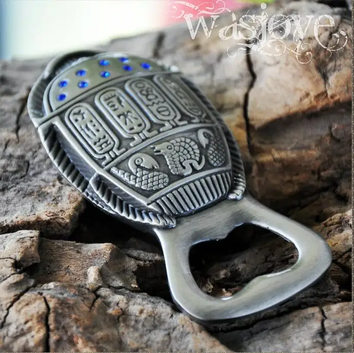 Ancient Egypt Beatle dual purpose beer opener and personality home stereo magnetic refrigerator keychain opener Home DecorKPQ013