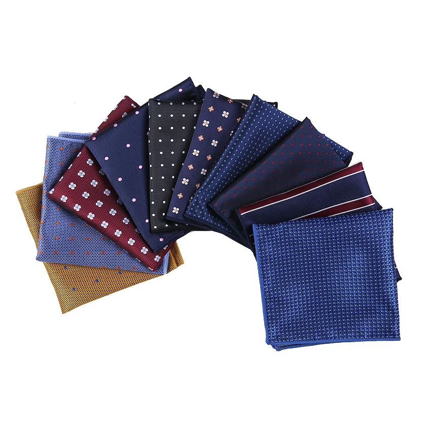 2018 New Fashion Handkerchief Printed  Dot Plaid Pocket Square For Men suits wedding Party Hankies Mouchoir Homme