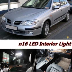 Tcart 6X Error Free Car LED Bright Vehicle Interior Map Dome Door Lights Kit Package For Nissan Almera N16 Accessories 2000-2006