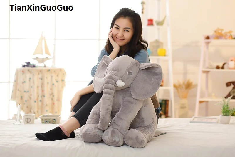 large 50cm lovely cartoon elephant plush toy gray elephant soft doll throw pillow birthday gift s0372