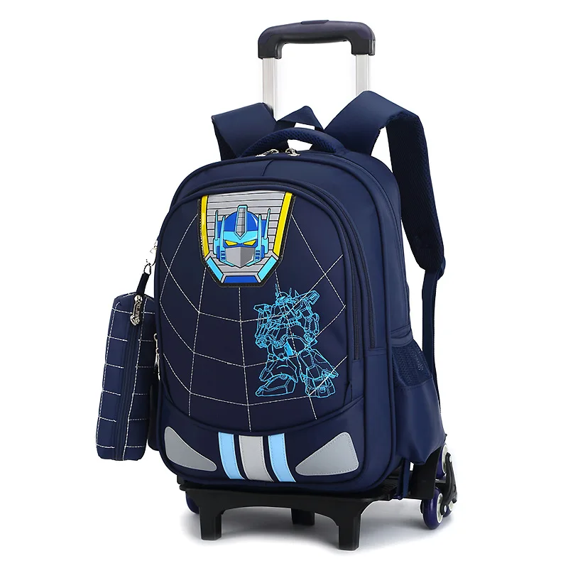 

Children School Bags with 3 Wheels Mochila Infantil Child Climb Stair Trolley Backpack Kids Wheeled Bags Boys Girls Bookbag