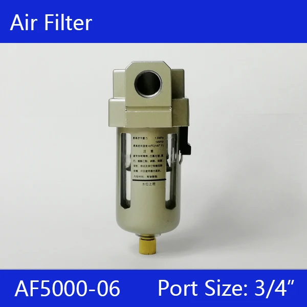 Compressor Air Cleaner Filter AF5000-06 AF5000-10 Manual Drain 3/4