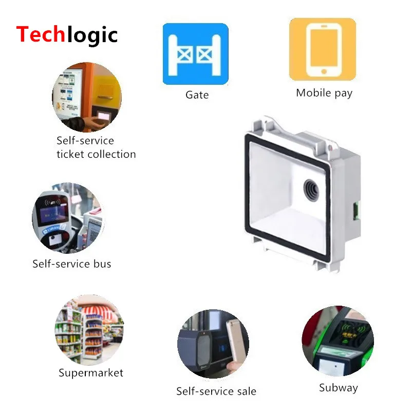 Techlogic 2D Embedded Scan Module  QR Barcode Scanner Fixed Bar Code Read Engine Reader