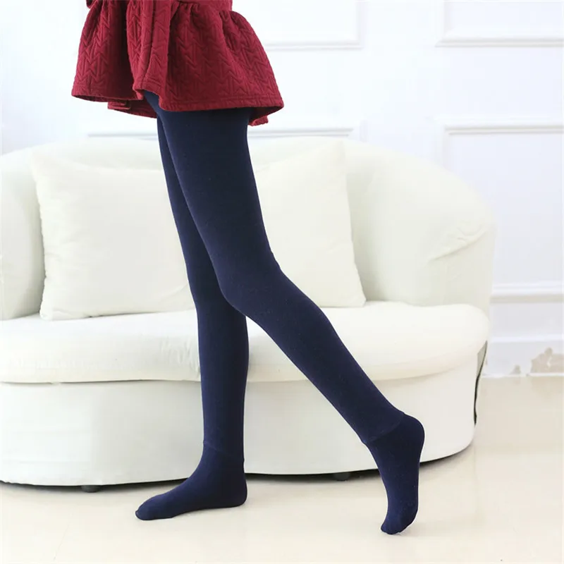 Winter Girls Tights Thicken Baby Girl Pantyhose Fashion Cotton Cute kids Stocking Fur Elastic Waist Warm Girl Pantyhose