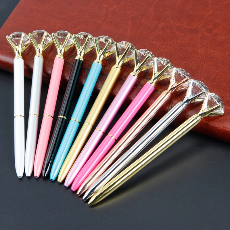 

11Pcs Ballpoint Pen Nib 0.7mm Diamond Crystal Metal Refills Office School Supplies Writing Free Shipping