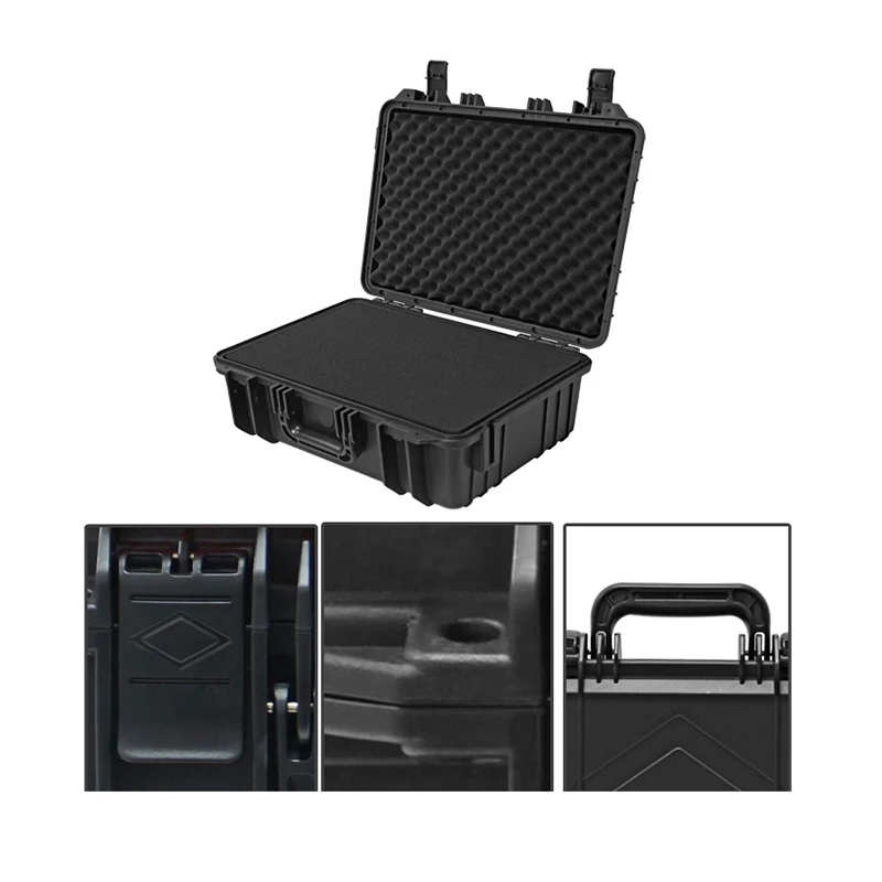 Caja de Herramientas para instrumentos de seguridad, maletín de plástico ABS, resistente a impactos, equipo de cámara, 470x360x168mm