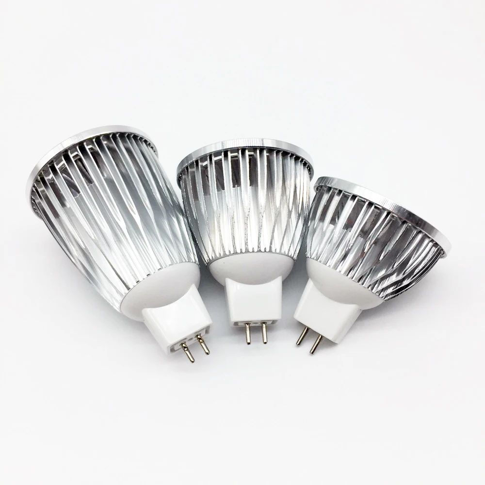 New High Power Lampada Led MR16 GU5.3 COB  6w 9w 12w Dimmable Led Cob Spotlight Warm Cool White MR 16 12V  Bulb Lamp GU 5.3 220V