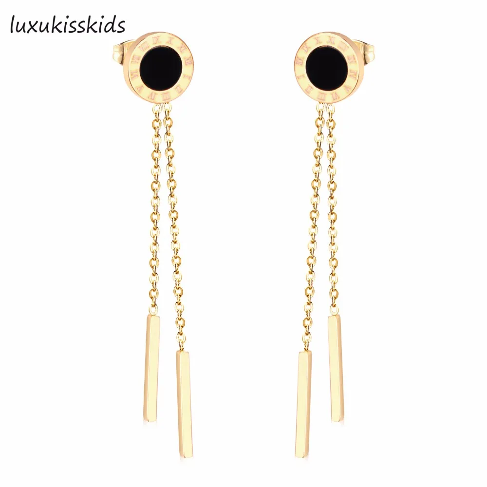 LUXUKISSKIDS Tassel Stainless Steel Dangle Christmas Earrings For Women Fashion 2020 Earings Set Jewelry pendientes brincos bulk