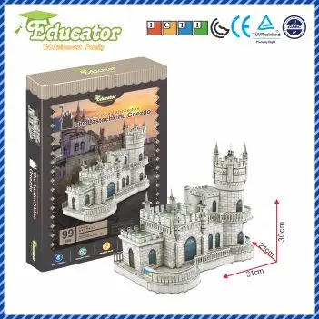 New Model 3D Puzzle Ukraine Buliding model The Lastochkino Gnezdo in 3D puzzle model