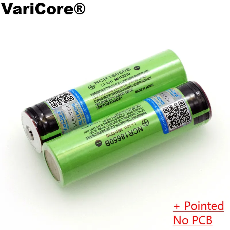 VariCore  New Original 18650 rechargeable battery 3.7V Li ion bateria 18650  ncr18650b 18650 battery for  flashlight
