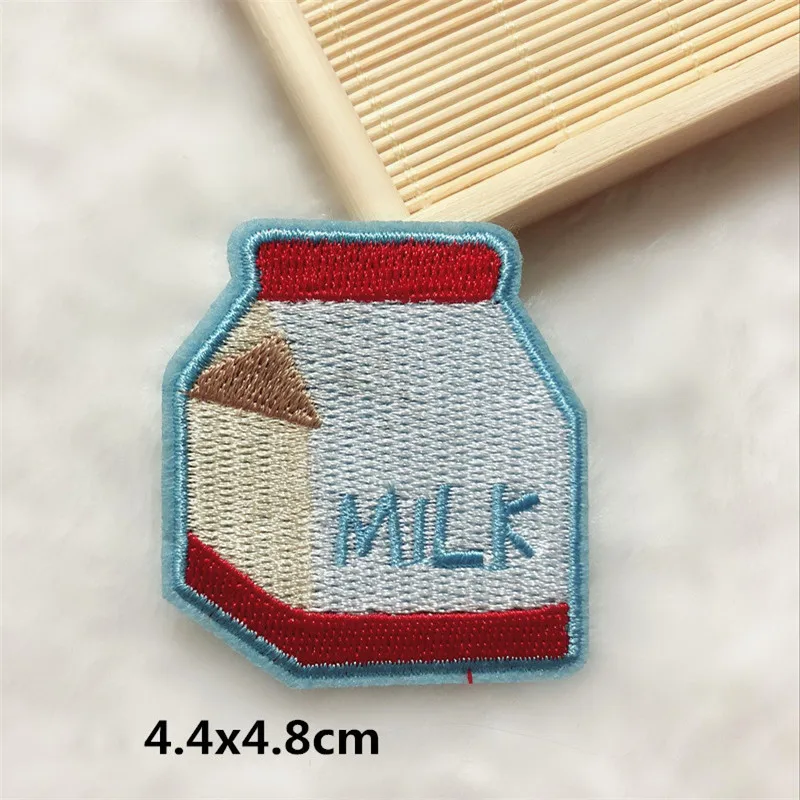 MAXSIN FUN 10 Pc/lot Cute Milk Egg Sticker Iron On Clothes Bag   Hat Embroidery Patches Decorative Applique DIY Accessories