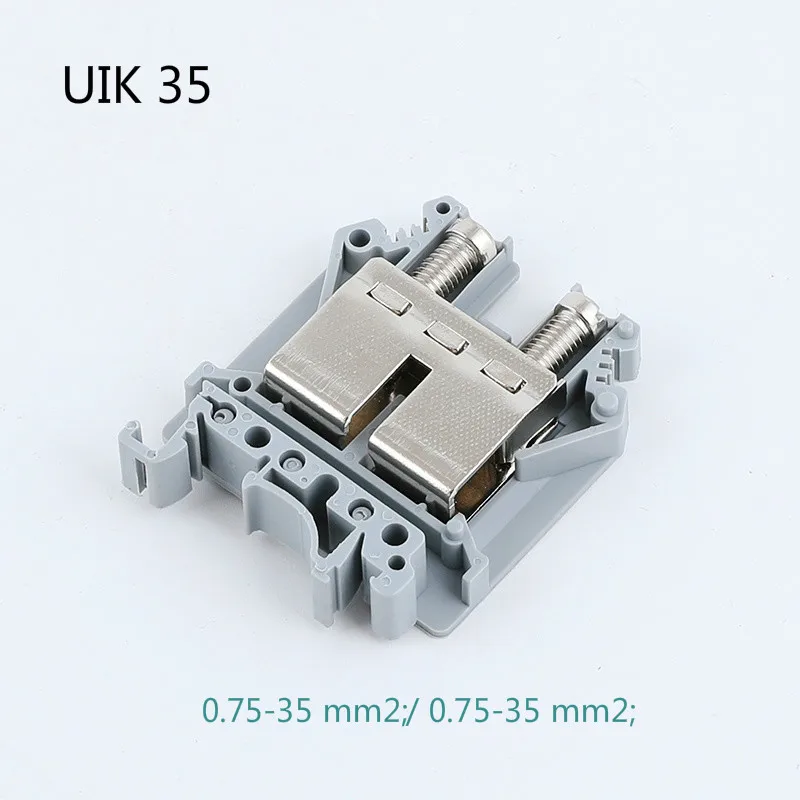

10pcs Type UK-35 Din Rail Mount Wiring Conductor Universal Connector 18-2 AWG Thin Modular Screw Terminal Blocks UK 35