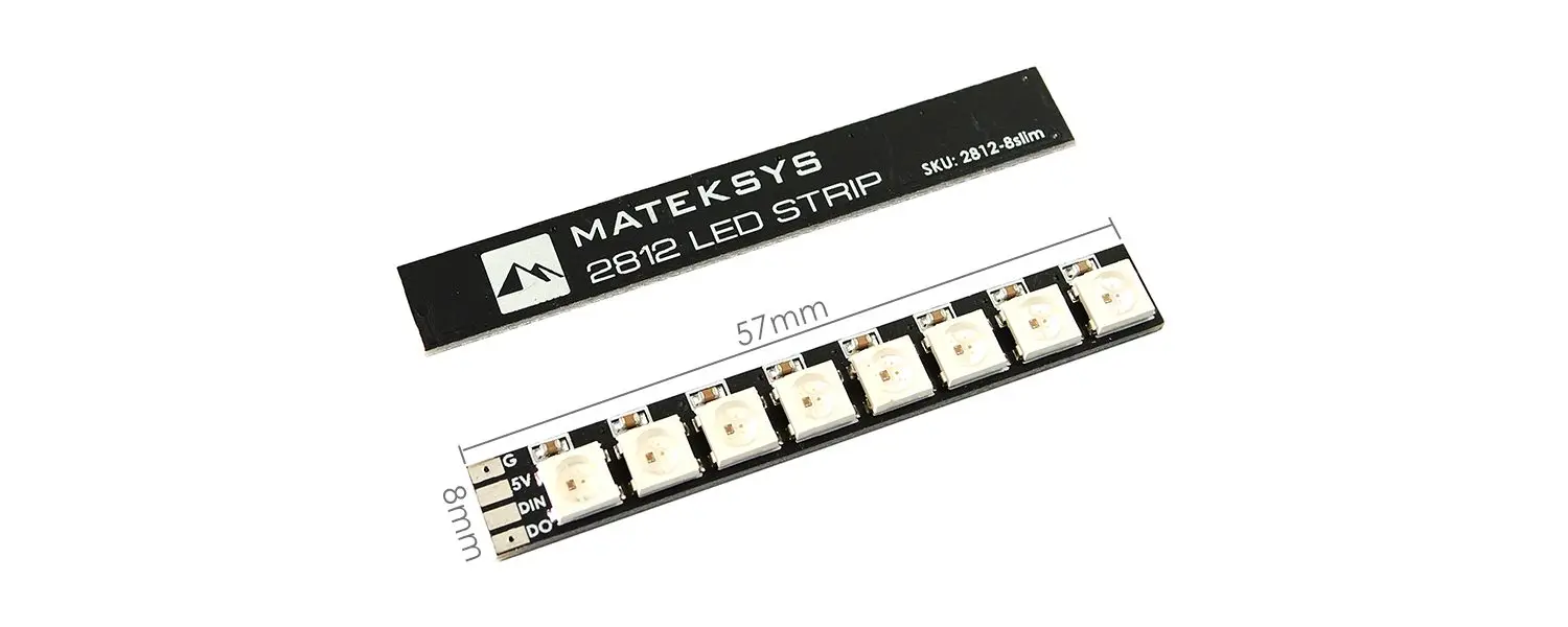 2 pcs MATEKSYS Matek ARM Light LED 2812 LED STRIP SLIM 57*8mm Board for FPV LED Drone ARM Light BetaFlight INAV