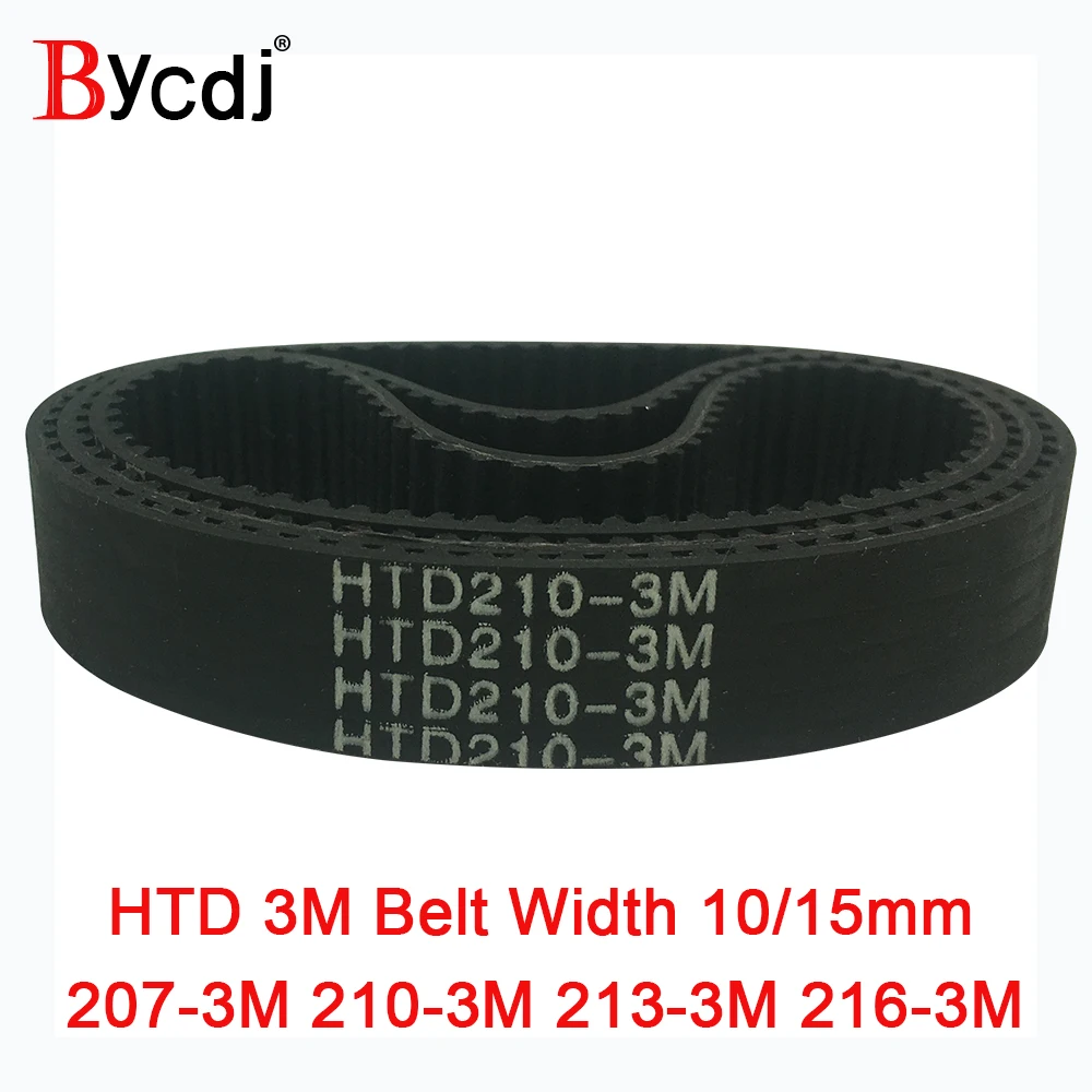 Arc HTD 3M Timing belt length=207 210 213 216 width 6-15mm Teeth 69 70 71 72 HTD3M synchronous pulle207-3M 210-3M 213-3M 216-3M