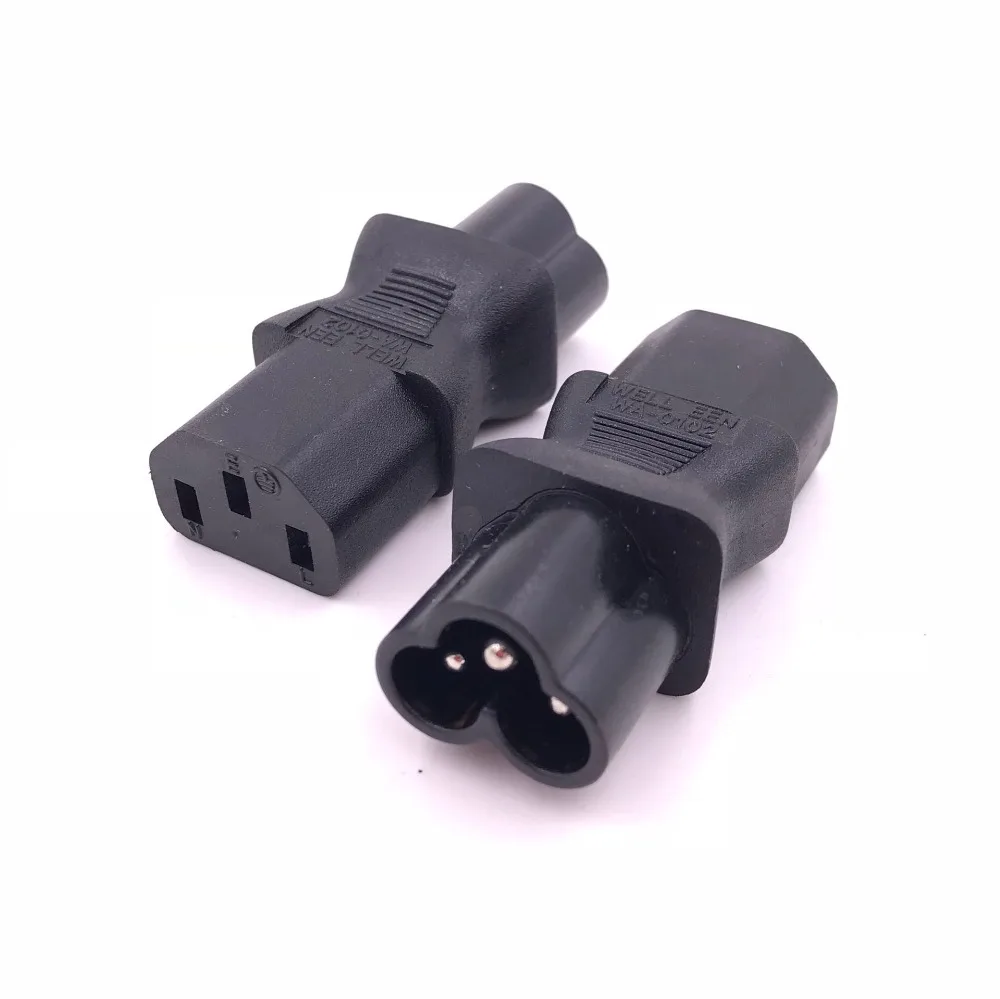 IEC 320 C13 to IEC C6 IEC 3Pin female to 3Pin male micky power adapter C13 to c6 converter IEC320 3-Pin C13 Female To C6 Male