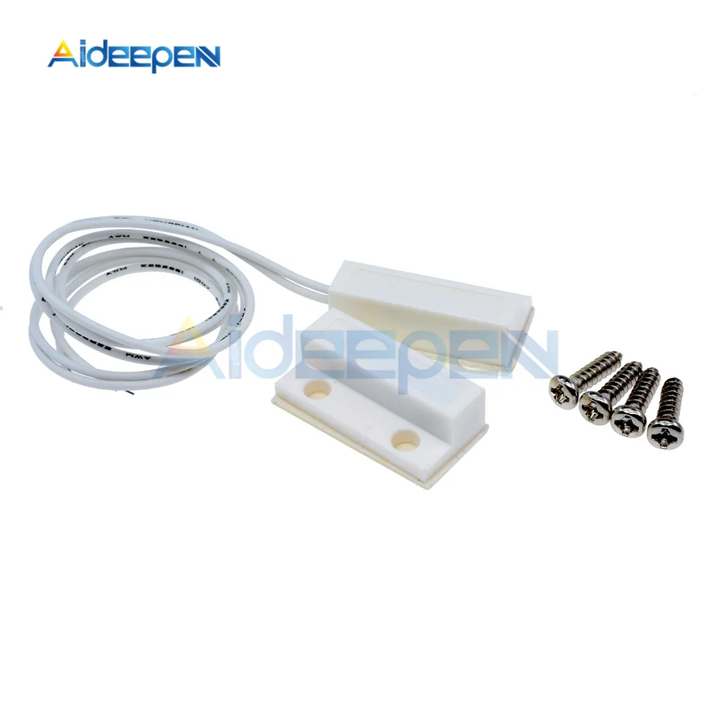 MC-38 MC-38 Wired Door Window Sensor Magnetic Switch Home Alarm System Detector  Normally open Normally closed Switches