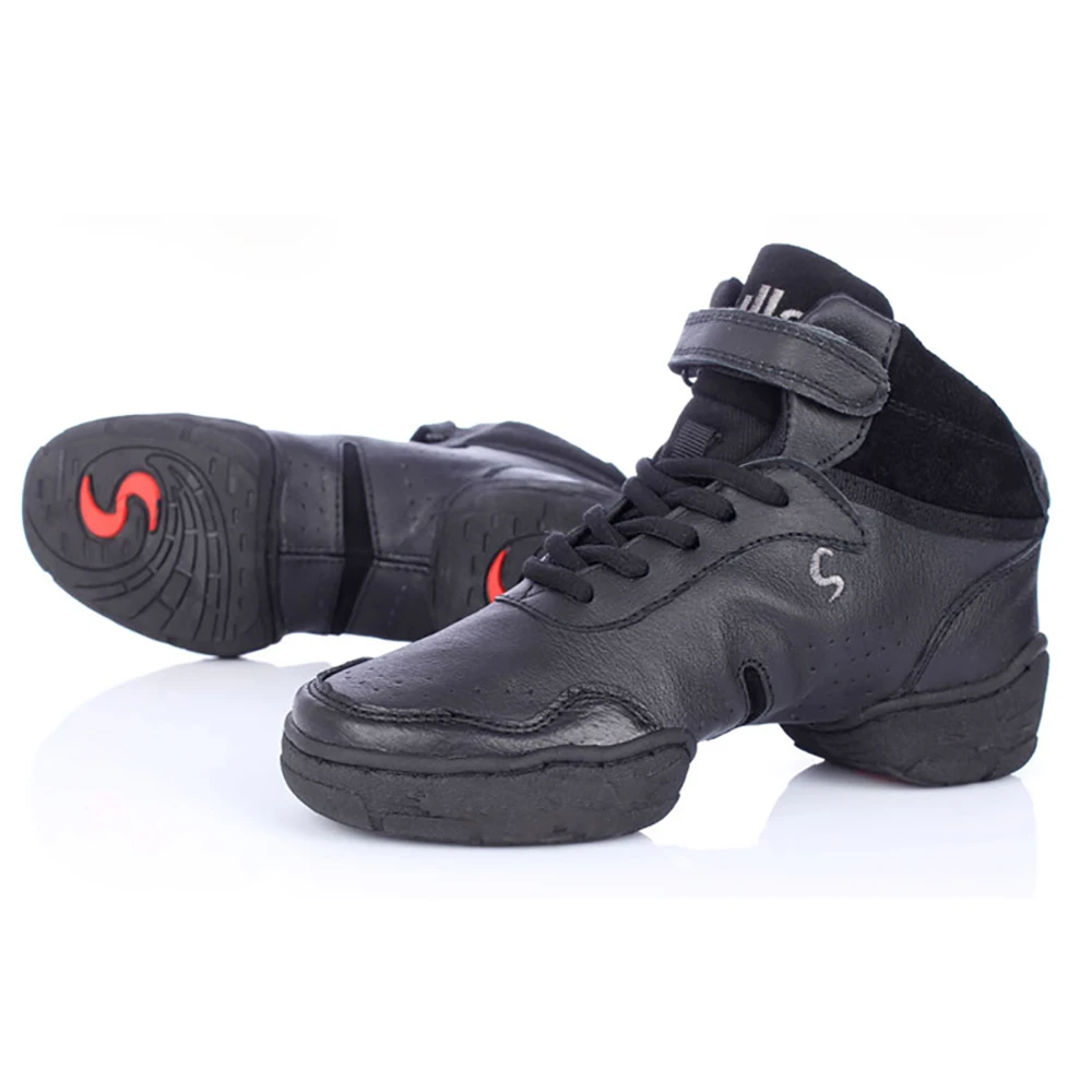 Jazz Schoenen Vrouwen Mannen Dance Sneakers Koeienhuid Lederen Plus Size 45 Moderne Hip-Hop Man Vrouw Sport Ballroom dansschoenen