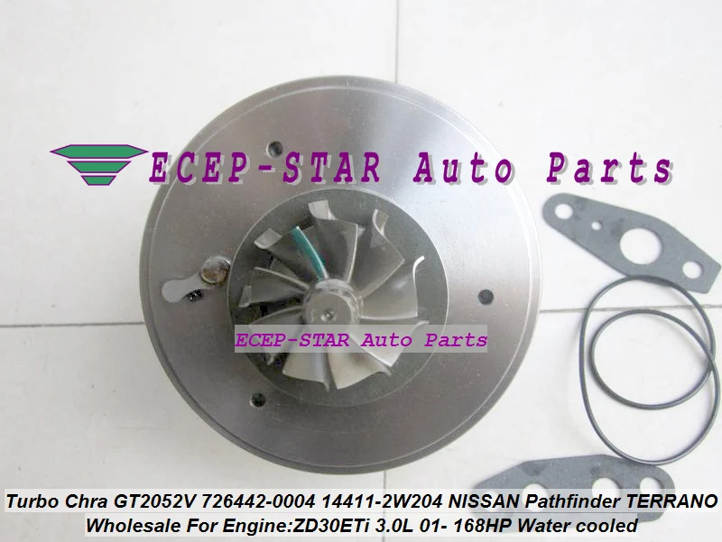 خرطوشة توربو CHRA الأساسية GT2052V 726442 -5004S 726442   شاحن توربيني لنيسان باثفندر ميسترال تيرانو 01- ZD30ETi 3.0L 168HP
