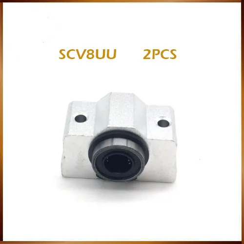 2pc SC8VUU SC8V SCV8UU SC10VUU SC12VUU linear bearing block DIY linear slide bearing units CNC router linear Rods shaft