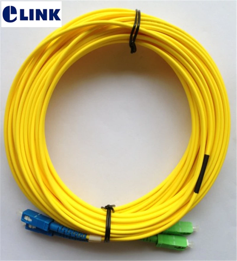 الألياف الطائر SC/APC-SC/UPC دوبلكس المفردة 9/125um كابل الألياف الضوئية patchcords 1 2 3 4 5 7 Mtr شحن مجاني ELINK 20 قطعة