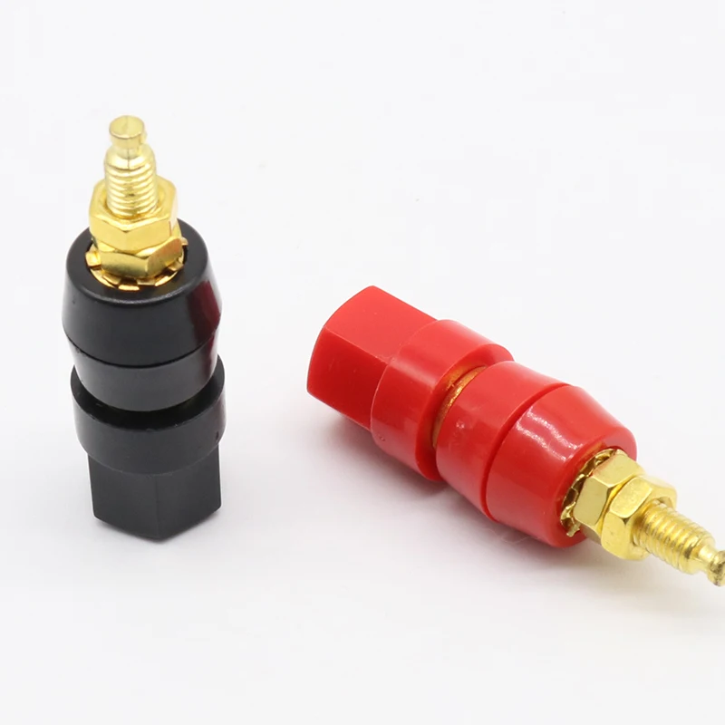 1pair(black+red) Terminals Red Black Connector Amplifier Terminal Binding Post Banana Speaker Plug Jack