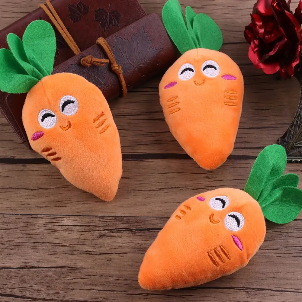 Funny Vegetables Carrot Plush Toy Sound Squeaky Children Toy Gift Stuffed Plant Kids Birthday Gifts