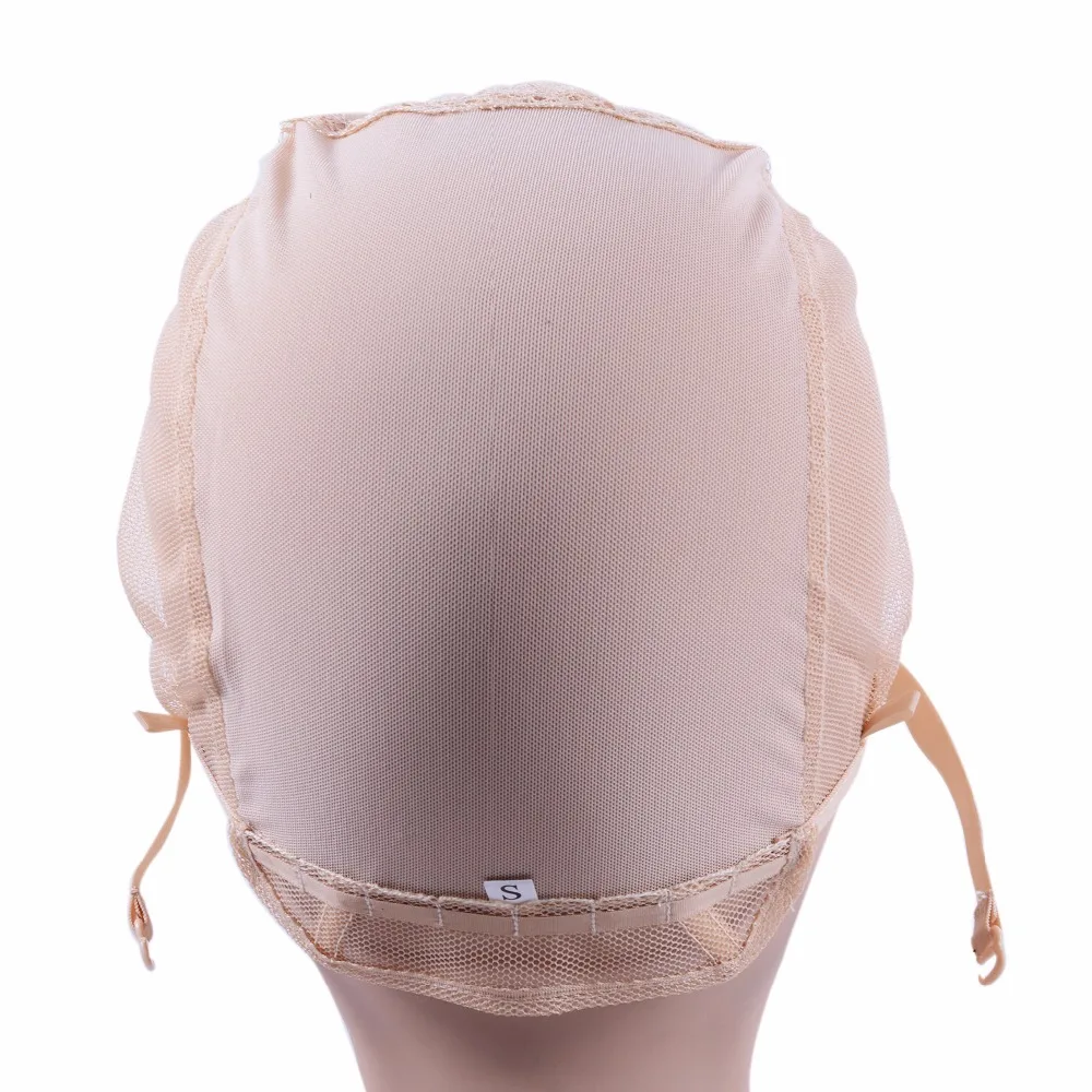 Bonnet de perruque blonde pour perruques exécutives avec sangle réglable à l\'arrière, bonnet de tissage, casquettes sans colle, filet à cheveux de