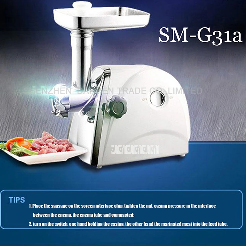 

1PC SM-G31a Electric Automatic Meat Grinder sausage pasta cooking machine Household ABS Shell Stainless Meat Mincer