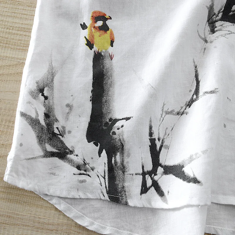 

Италия Suehaiwe's брендовая летняя мужская рубашка с коротким рукавом, льняная повседневная модная белая рубашка, мужские рубашки с китайским принтом, сорочка homme