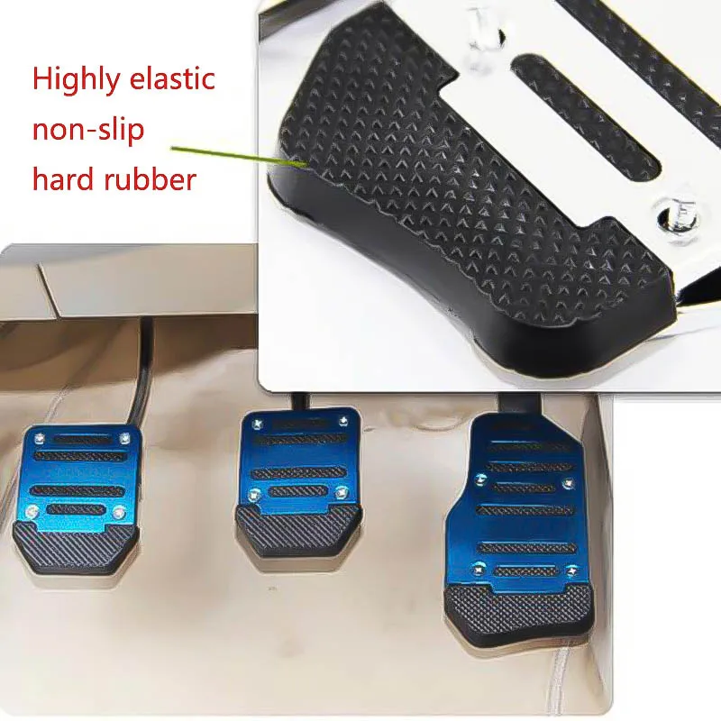 New Aluminum Car Interior Accessories Gas Brake Accelerator Foot Rest Pedal Pad Car Styling Sticker Cover For gti Mercedes benz