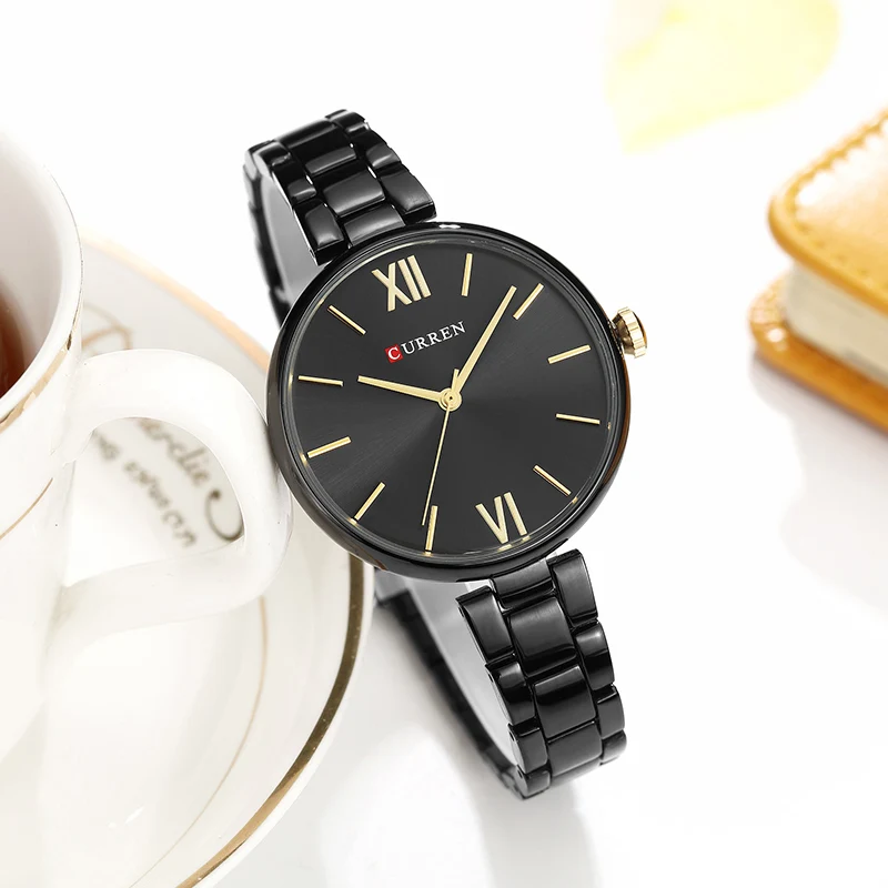CURREN Women Watch Fashion Luxury Watch Reloj Mujer Stainless Steel Female Clock Quartz Bracelet Wrist Watch Clock Gift