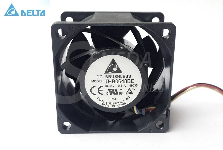 

new for delta THB0648BE 6CM 6038 48V 0.41A 4 wire PWM server fans