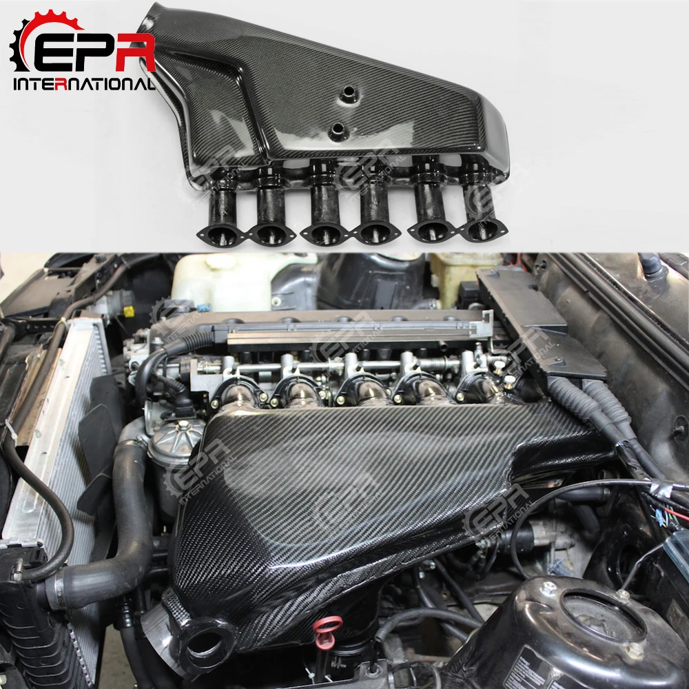 Carbon Fiber Intake For BMW 92-99 E36 M3 3 Series 2 Door Coupe Convertible 4 Door Sedan Box Glossy Fibre Engine Air Vent Duct