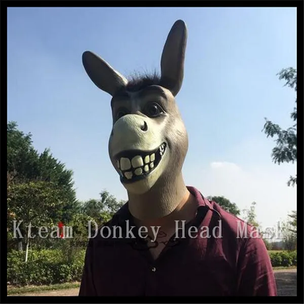 

2017 New Party Cosplay Scary Latex Donkey Mask Animal Masks Masquerade Adult Funny Mask Halloween Props Costumes Fancy Dress