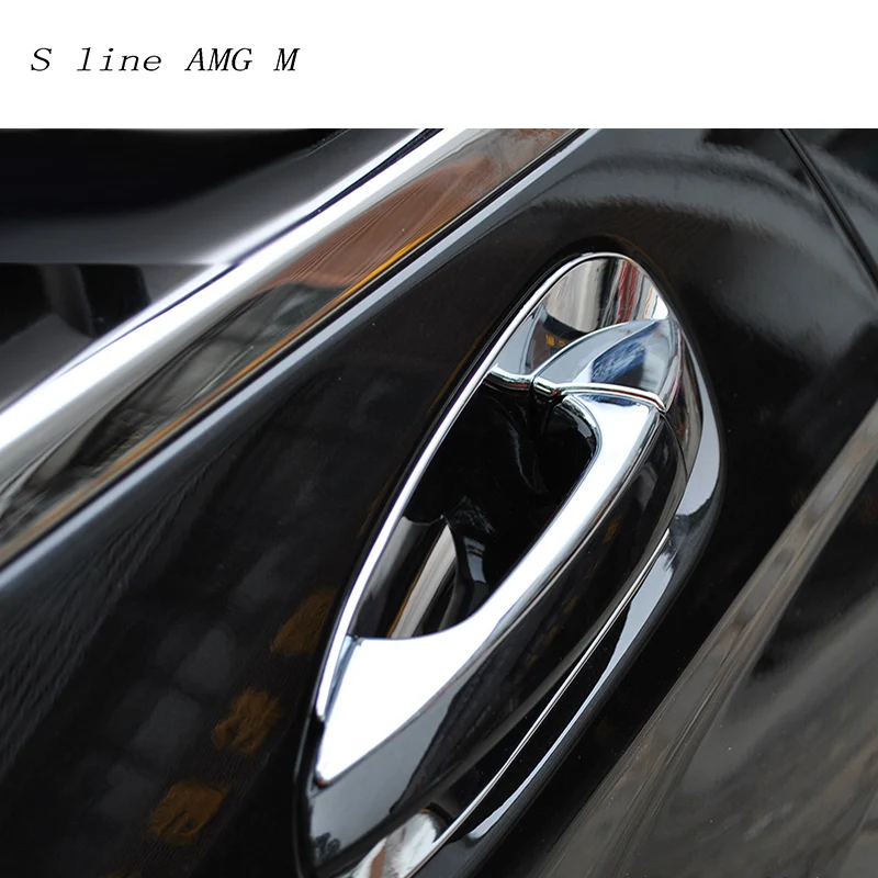 Car Styling Outer Door Bowl And Handle Protective Stickers Cover Trim for Mercedes Benz GLE W166 ML GL GLS X166 auto Accessories