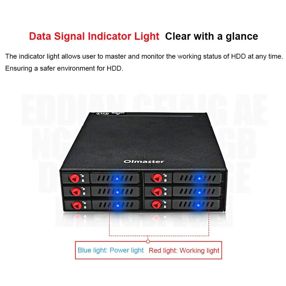 6-Bay 2.5 pollici SATA SSD HDD Hot Swap Mobile Rack/Enclosure Hard Disk Enclosure Rack archiviazione dati per 5.25 Drive 4 Bay