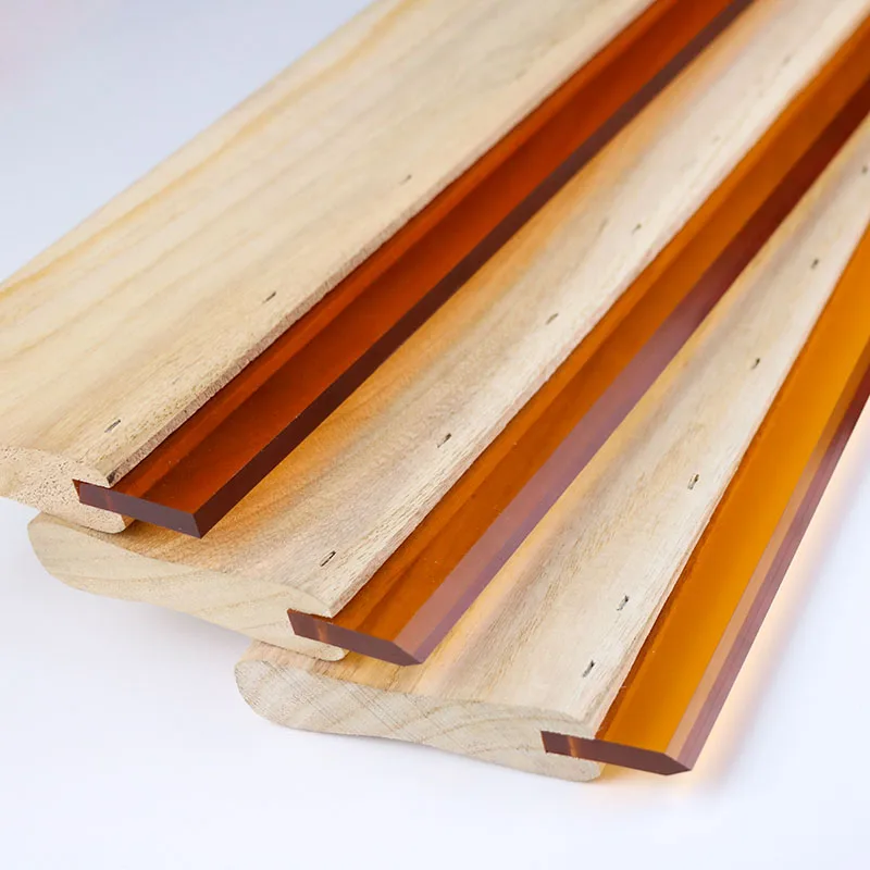 Screen Printing Squeegees Wooden Handle Low Price 20 Inch(50cm)  65 Durometer Water-Based Sharp End