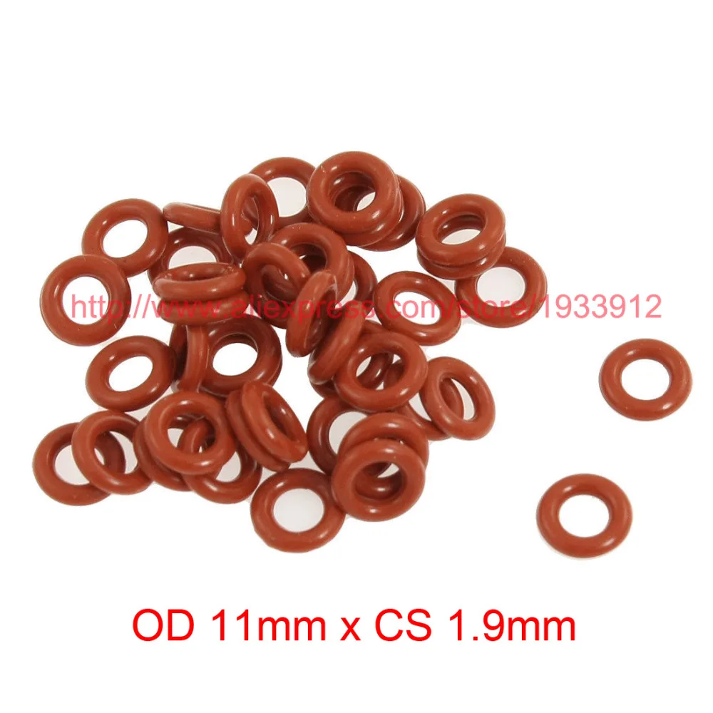 

OD 11mm x CS 1.9mm silicon seal washer o-ring o rings oring rubber gasket