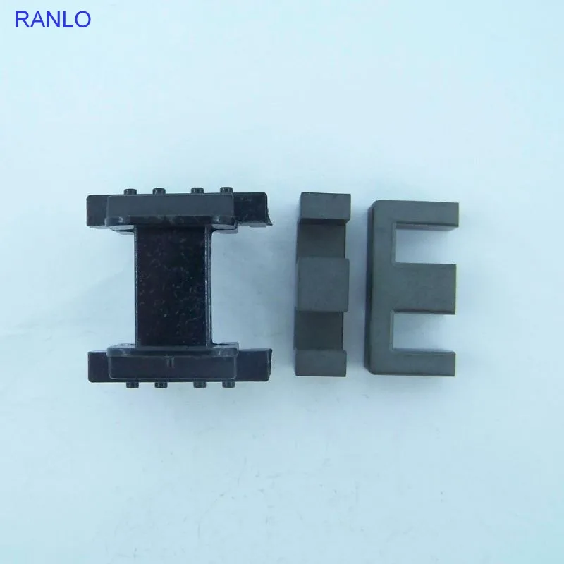 10pcs EF20 4+4 Horizontal Transformer Bobbin PC40 Magnet Ferrite Core Pin Pitch 5mm Row Pitch 15mm