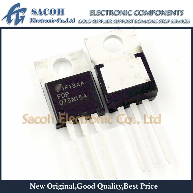 Refurbished Original 10Pcs/Lot FDP075N15A 075N15A OR FDB075N15A 075N15 TO-220 130A 150V N-Channel MOSFET