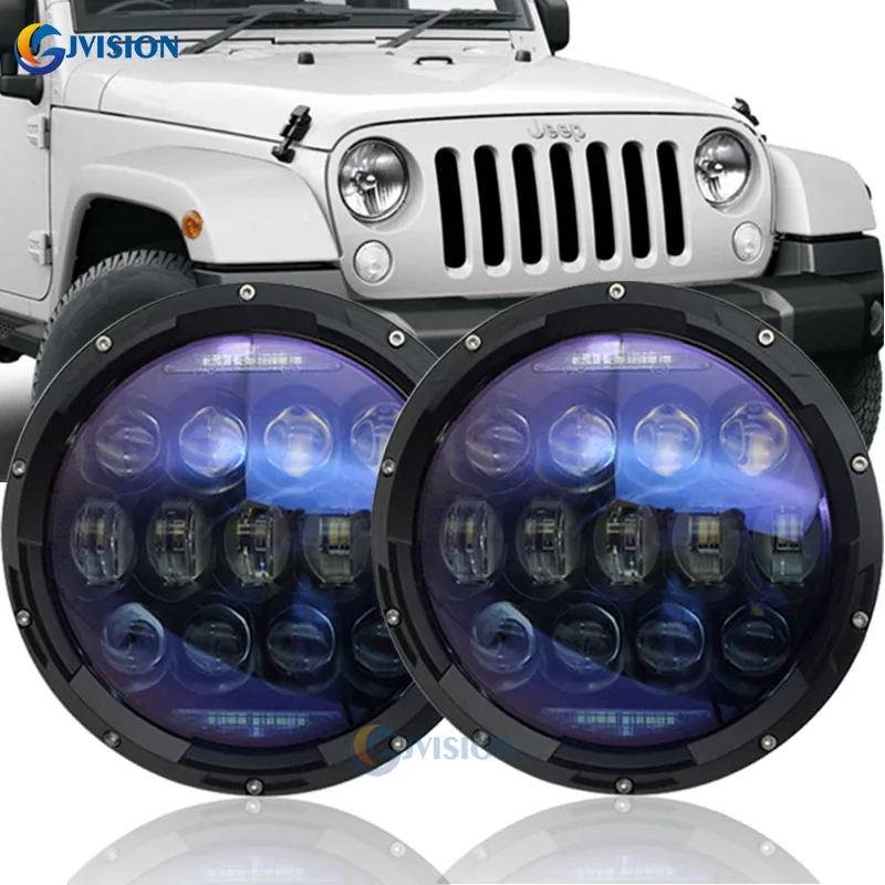 

7 Inch Round LED Headlights H4 Hi/Low Beam With White DRL Amber Trun Signal Lights For Jeep Wrangler JK Accessories Hummer H1 H2