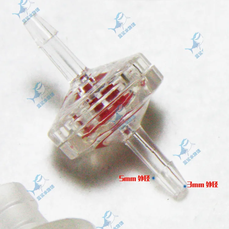 

1/8" 3mm mini GPPS plastic transparent water stop valve is a one-way valve check valves used for water 100 pieces per lot