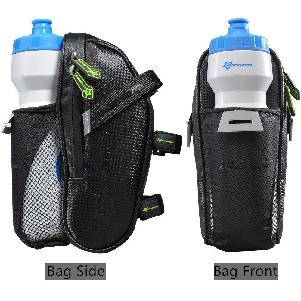 ROCKBROS Bicycle Saddle Bag With Water Bottle Pocket Waterproof MTB Bike Rear Bags Cycling Rear Seat Tail Bag Bike Accessories