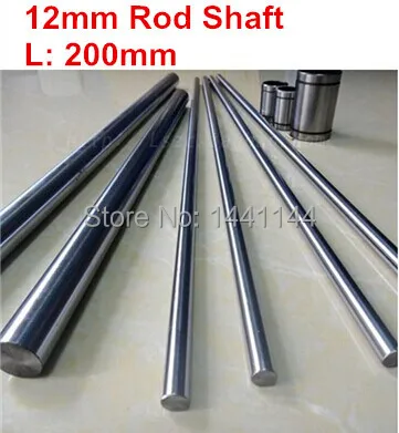 

4pcs Linear shaft 200mm long diameter 12mm - 200mm harden linear rod round shaft chrome plated