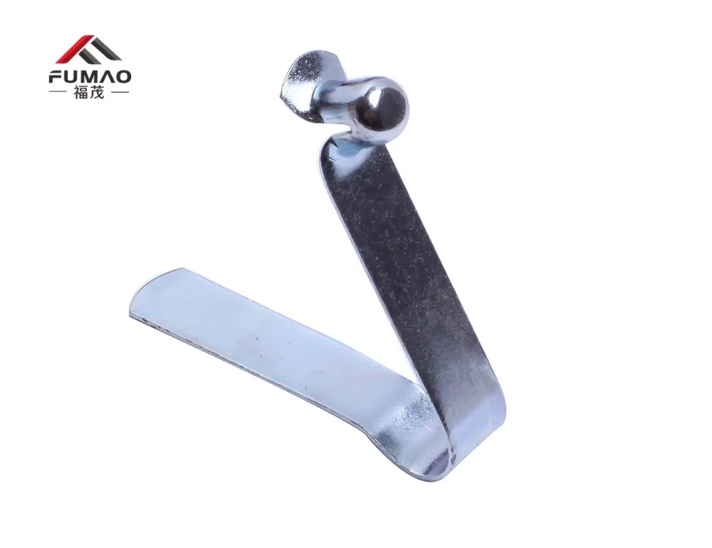 Manufacturer customized Tent Pole Push V Shape Touch Button Spring Clip for Lock and metal clamps for pipes
