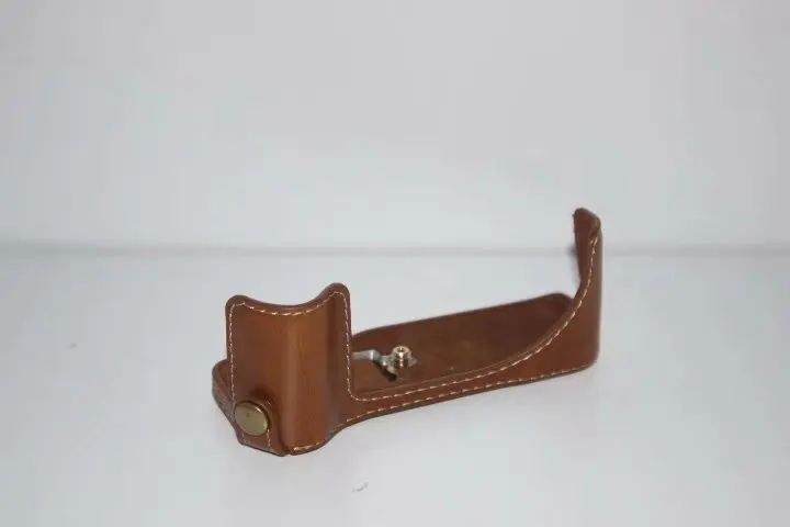 Funda inferior de cámara de PU, media bolsa, cubierta para Canon PowerShot G5X G 5X, apertura de batería