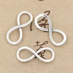 12pcs Charms Infinity Connector 30x12mm Antique Making Pendant fit,Vintage Tibetan Bronze Silver color,DIY Handmade Jewelry