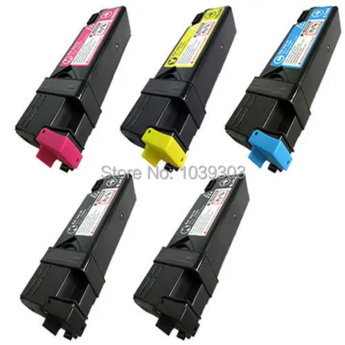 

5 Pack Toner Cartridge Set Compatible for Xerox Phaser 6130 6130N KCMY 106R01281 106R01280