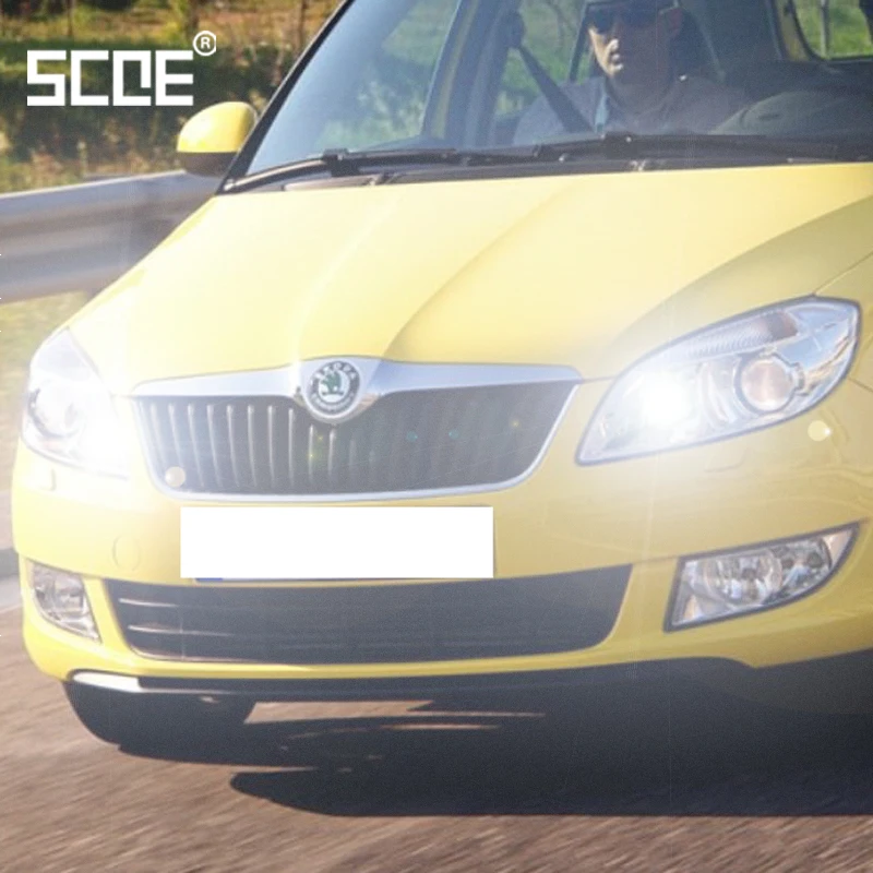 For skoda Fabia Kombi Roomster SCOE 2PCS Auto High Beam Super Halogen Bulb Headlight Car Styling warm white