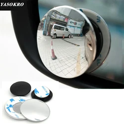 1 pair 360 Degree frameless ultrathin Wide Angle Round Convex Blind Spot mirror for parking Rear view mirror high quality